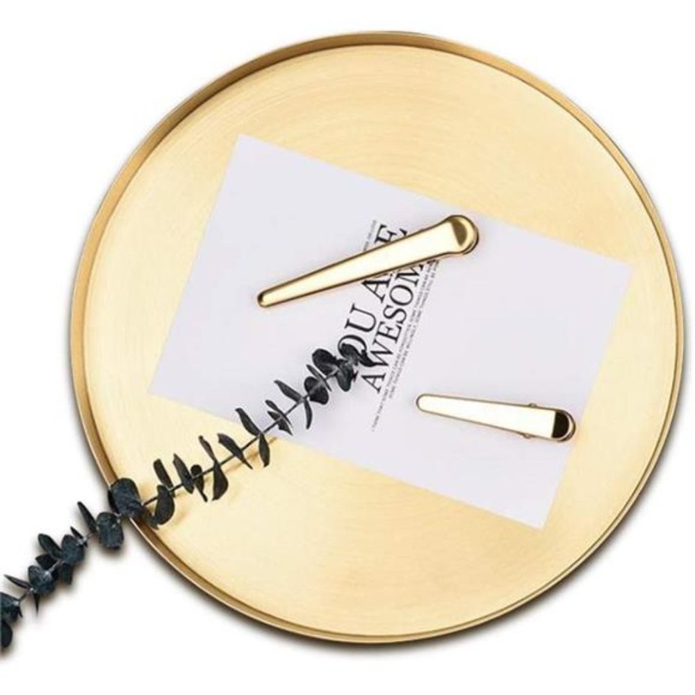 Makeup Tray Gold,Large Metal Jewelry Decorative Tray Organizer Round for Vanity